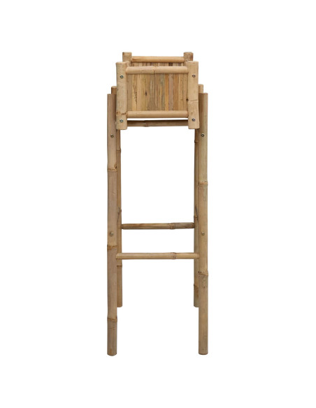 Vaso da Giardino con Supporto Naturale 50 x 38 x 114 cm Bambù