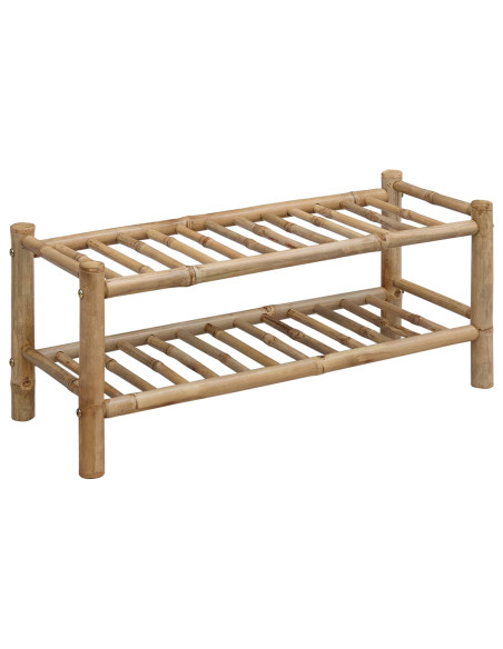 Scarpiera con lo scaffale Naturale 68 x 28 x 30 cm Bambù