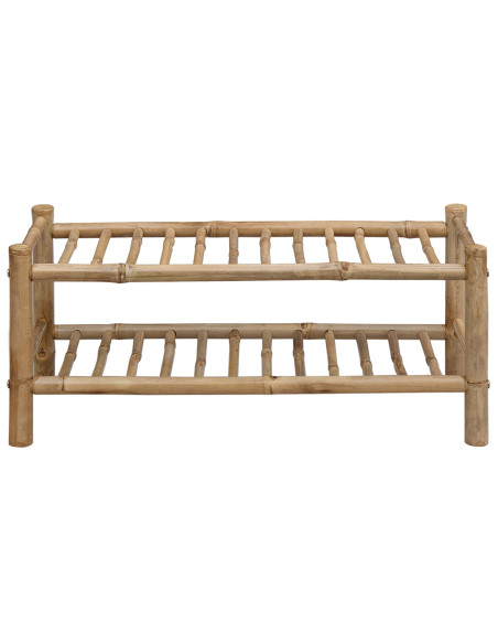 Scarpiera con lo scaffale Naturale 68 x 28 x 30 cm Bambù