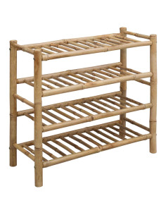 Scarpiera con lo scaffale Naturale 68 x 28 x 63 cm Bambù 2