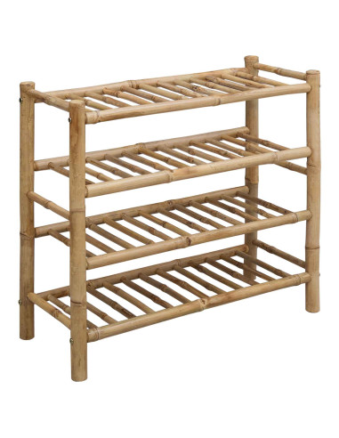 Scarpiera con lo scaffale Naturale 68 x 28 x 63 cm Bambù