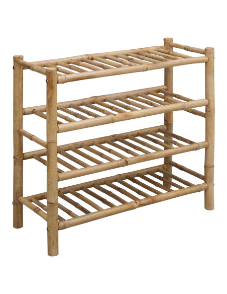 Scarpiera con lo scaffale Naturale 68 x 28 x 63 cm Bambù
