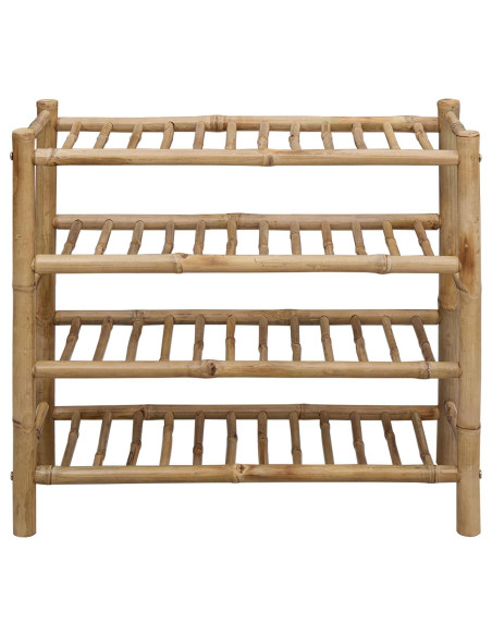 Scarpiera con lo scaffale Naturale 68 x 28 x 63 cm Bambù