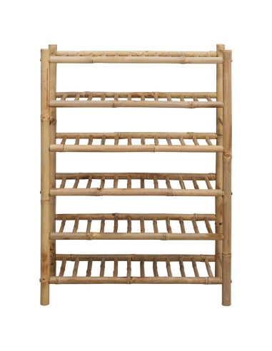 Scarpiera con lo scaffale Naturale 68 x 28 x 96 cm Bambù