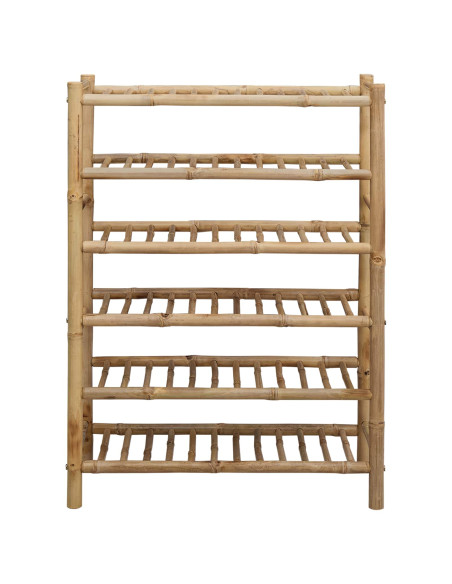 Scarpiera con lo scaffale Naturale 68 x 28 x 96 cm Bambù