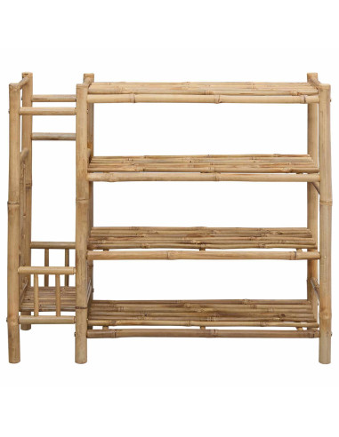 Scarpiera con lo scaffale Naturale 88 x 27 x 80 cm Bambù