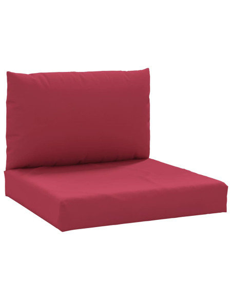 Cuscini per Pallet 2 pz Rosso Vino in Tessuto Oxford
