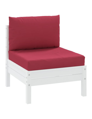 Cuscini per Pallet 2 pz Rosso Vino in Tessuto Oxford
