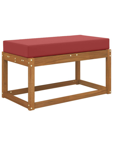 Cuscino per la seduta Rosso vino 80 x 40 x 8 cm 100% Poliestere