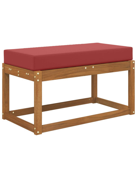 Cuscino per la seduta Rosso vino 80 x 40 x 8 cm 100% Poliestere
