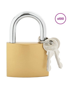 U Lock con Chiavi 100 pcs Ottone Ferro 2