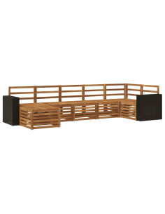 Set divano sezionale 7 pcs Naturale