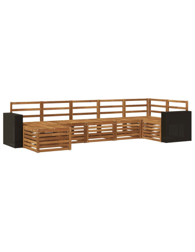 Set divano sezionale 7 pcs Naturale