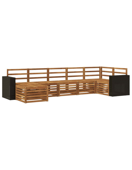 Set divano sezionale 7 pcs Naturale