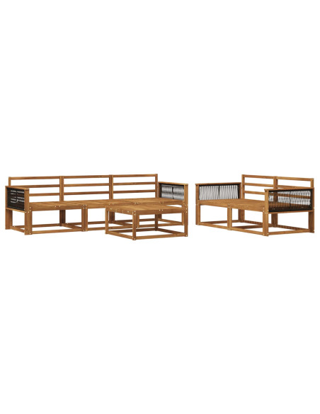 Set di divani da esterno 6 pcs Naturale