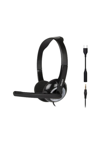 CUFFIA STEREO USB-C CON MIC E JACK