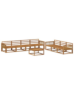 Set di divani da esterno 8 pcs Naturale