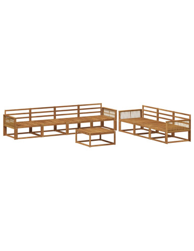 Set di divani da esterno 8 pcs Naturale
