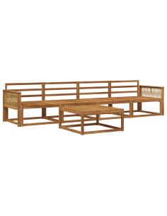 Set di divani da esterno 5 pcs Naturale