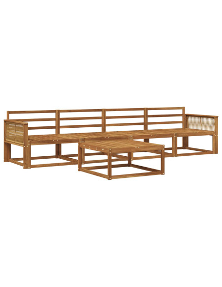 Set di divani da esterno 5 pcs Naturale