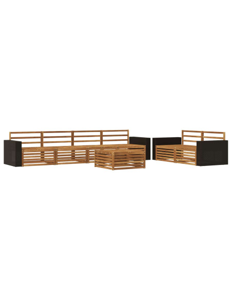 Set di divani da esterno 7 pcs Naturale