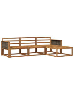 Set di divani da esterno 4 pcs Naturale