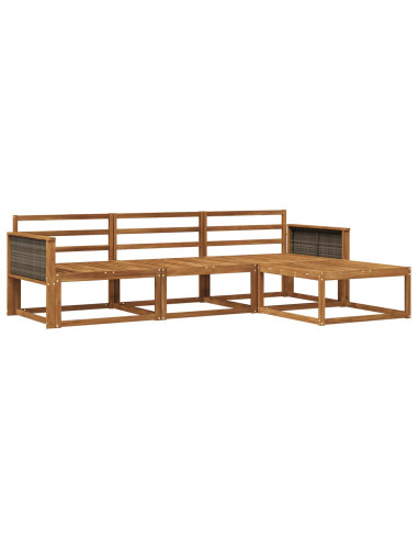 Set di divani da esterno 4 pcs Naturale
