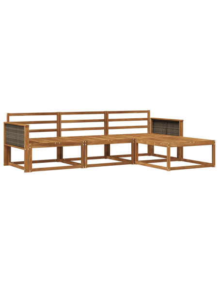 Set di divani da esterno 4 pcs Naturale