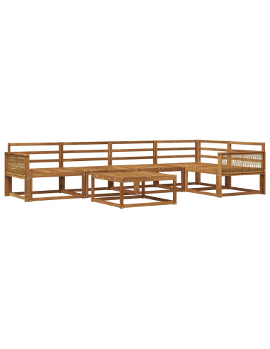 Set di divani da esterno 6 pcs Naturale