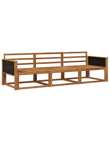Set di divani da esterno 3 pcs Naturale