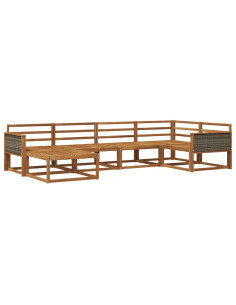 Set di divani da esterno 6 pcs Naturale