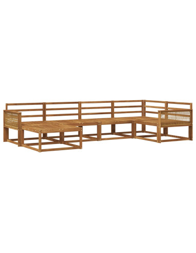 Set di divani da esterno 6 pcs Naturale