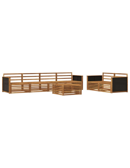 Set di divani da esterno 7 pcs Naturale