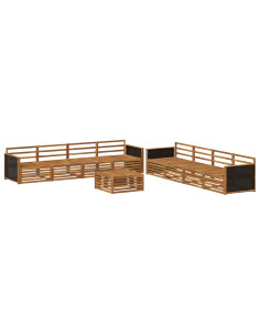 Set di divani da esterno 9 pcs Naturale