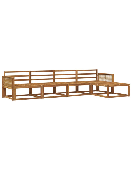 Set di divani da esterno 5 pcs Naturale