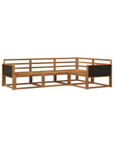 Set di divani da esterno 4 pcs Naturale