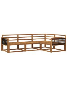 Set di divani da esterno 4 pcs Naturale