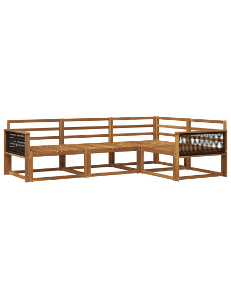 Set di divani da esterno 4 pcs Naturale