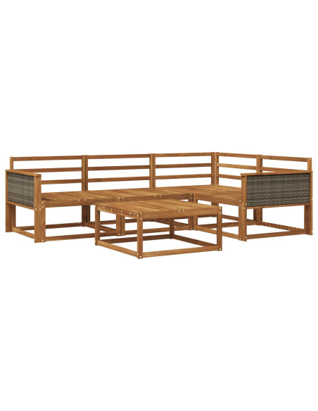 Set di divani da esterno 5 pcs Naturale