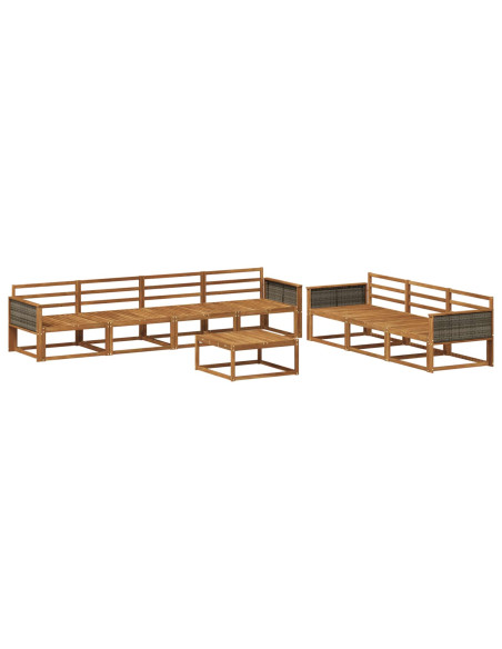 Set di divani da esterno 8 pcs Naturale
