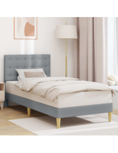 Struttura del letto Grigio Chiaro 100 x 200 cm Tessuto