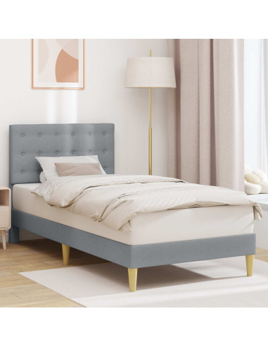 Struttura del letto Grigio Chiaro 100 x 200 cm Tessuto