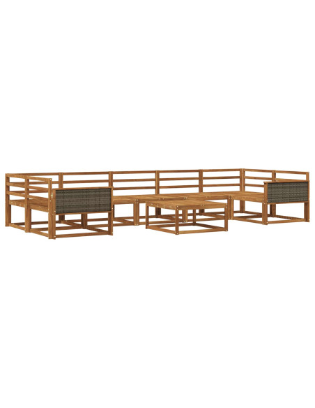 Set di divani da esterno 8 pcs Naturale