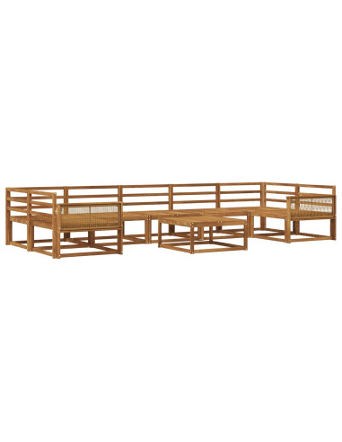 Set di divani da esterno 8 pcs Naturale