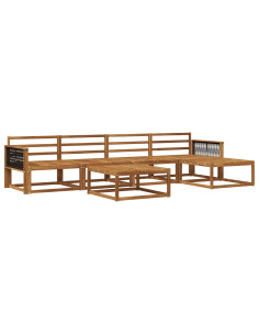 Set di divani da esterno 6 pcs Naturale