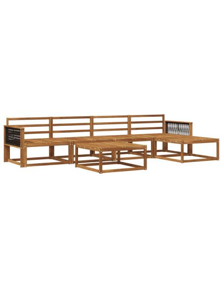 Set di divani da esterno 6 pcs Naturale