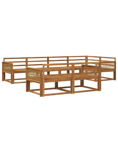 Set di divani da esterno 7 pcs Naturale