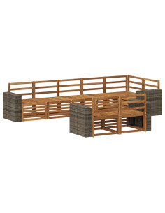 Set divani Legno di Acacia Massello