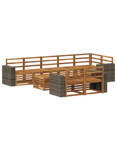 Set divani Legno di Acacia Massello