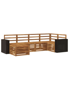 Set divano sezionale 6 pcs Naturale